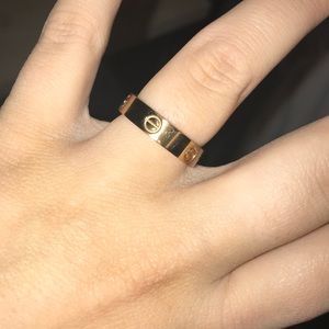 Rose gold love ring